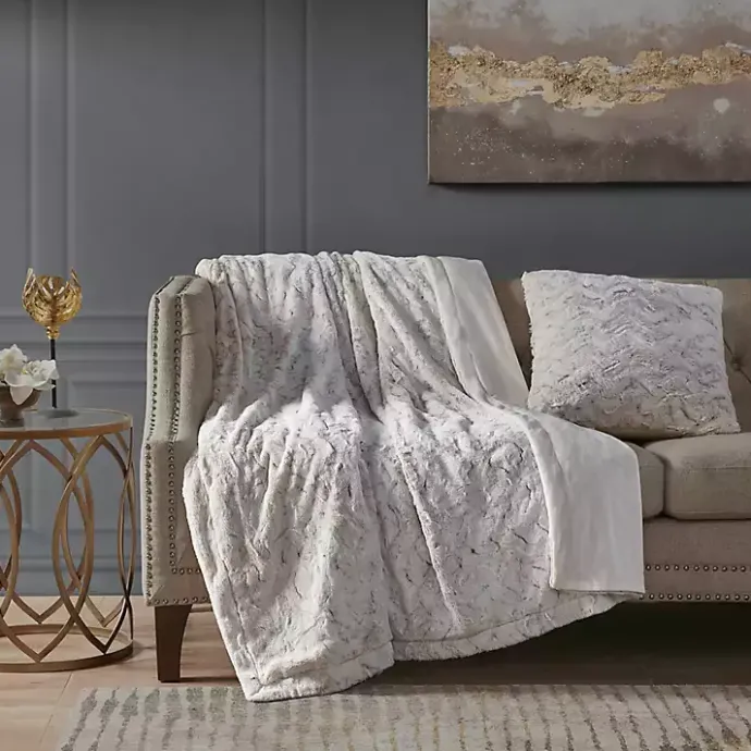 Hot Kirklands Home Textured Faux Fur Pillow White