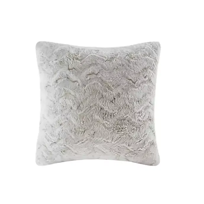 Hot Kirklands Home Textured Faux Fur Pillow White