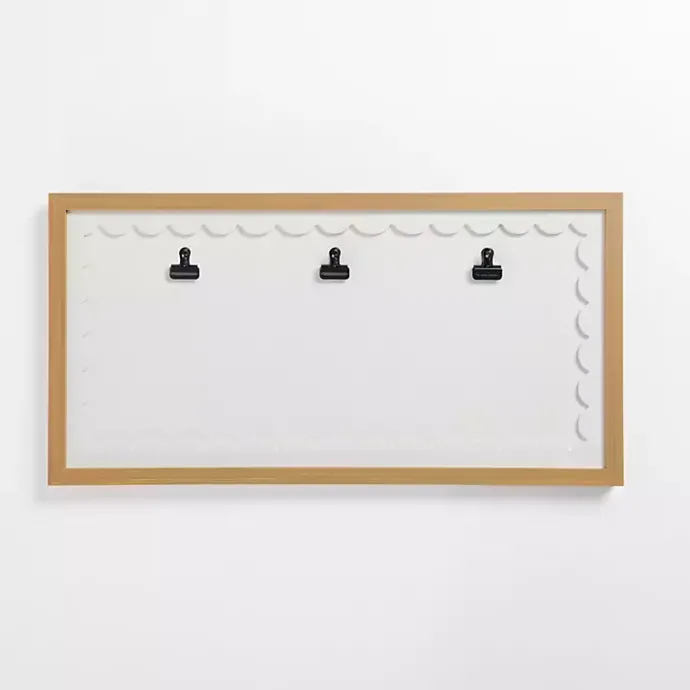 New Kirklands Home White Three Clip Scalloped Collage Picture Frame