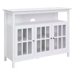 New Kirklands Home Tiered Deluxe Cali Media Cabinet White
