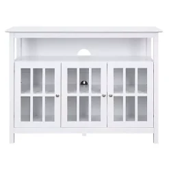 New Kirklands Home Tiered Deluxe Cali Media Cabinet White