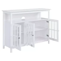 New Kirklands Home Tiered Deluxe Cali Media Cabinet White
