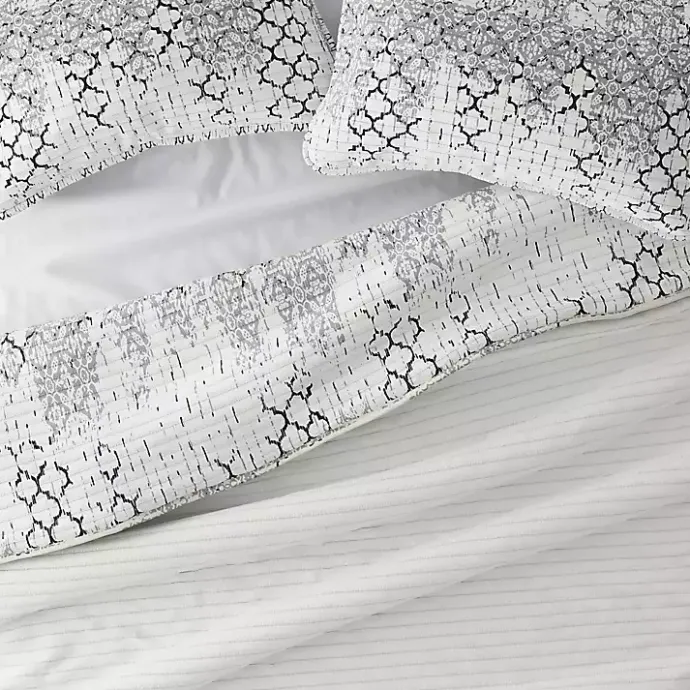 Sale Kirklands Home White Trellis Reversible 3-pc. King Quilt Set