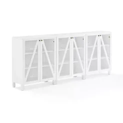 Sale Kirklands Home Triangle 6-Door Wood Media Cabinet White