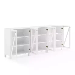Sale Kirklands Home Triangle 6-Door Wood Media Cabinet White