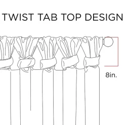 Sale Kirklands Home Twist Top Curtain Panel, 120 in. White