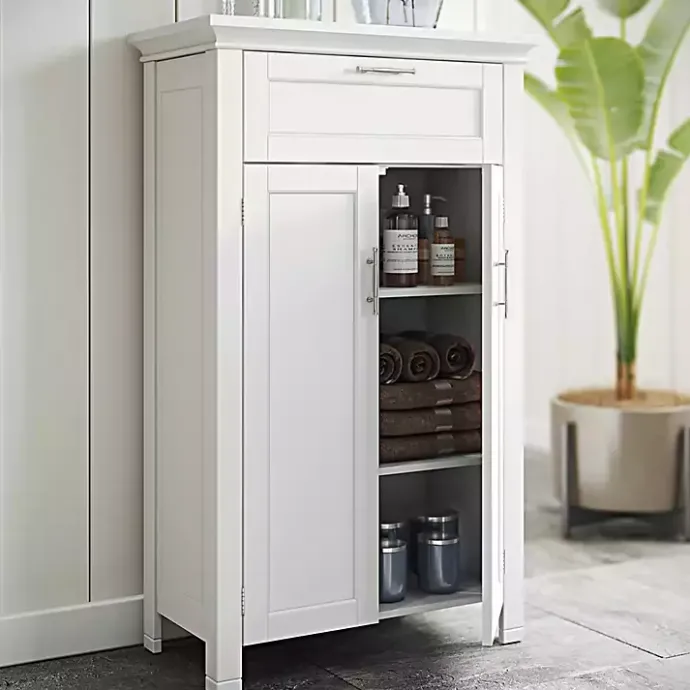 Kirklands Home Two-Door Top Shelf Cabinet White
