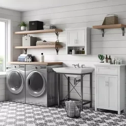 Kirklands Home Two-Door Top Shelf Cabinet White