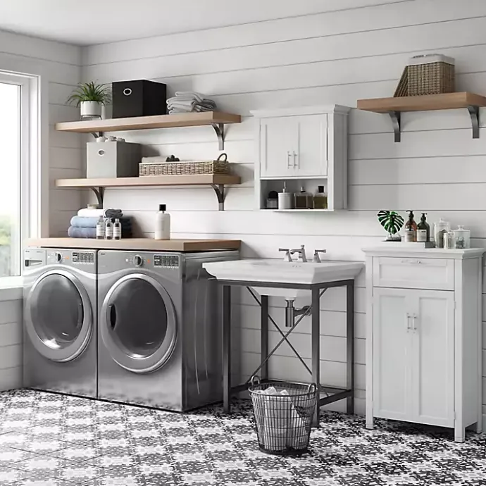 Kirklands Home Two-Door Top Shelf Cabinet White