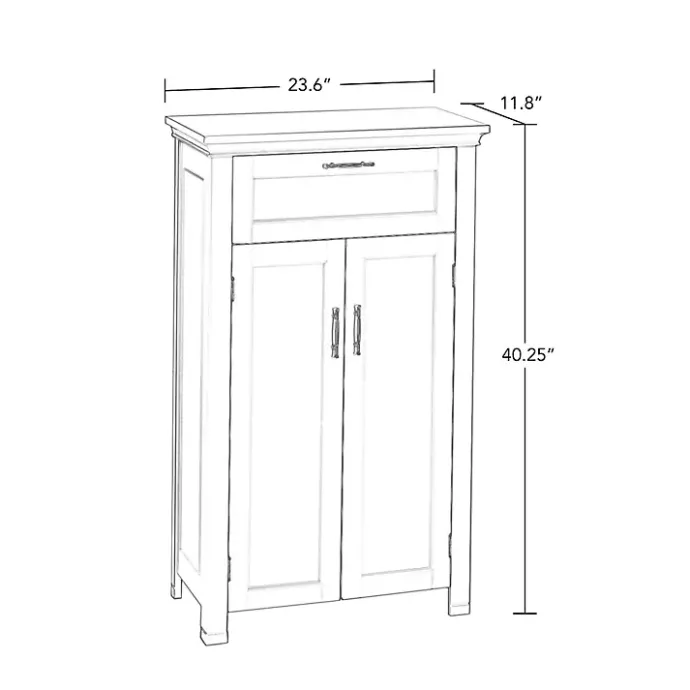 Kirklands Home Two-Door Top Shelf Cabinet White
