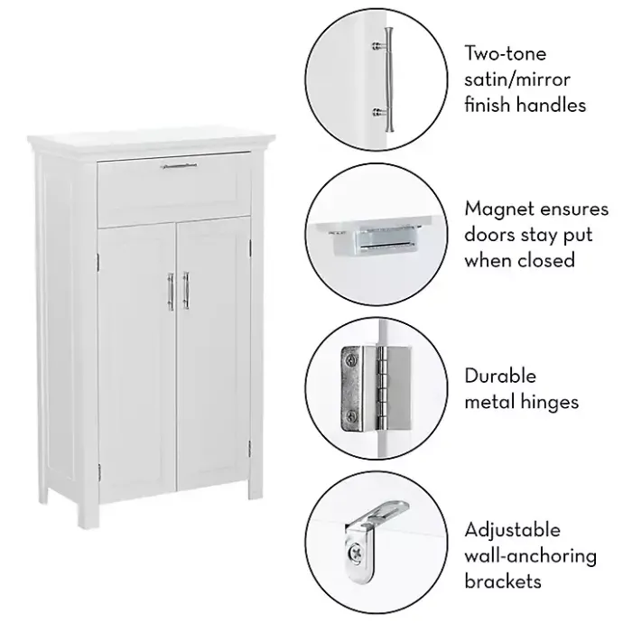 Kirklands Home Two-Door Top Shelf Cabinet White