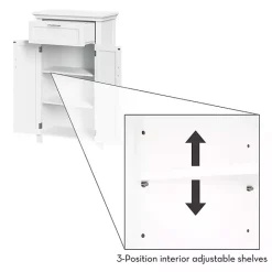 Kirklands Home Two-Door Top Shelf Cabinet White