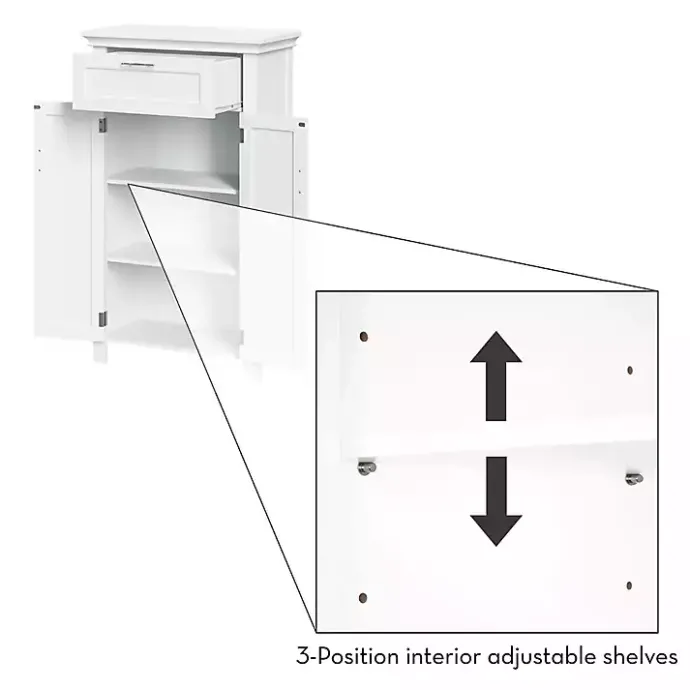 Kirklands Home Two-Door Top Shelf Cabinet White