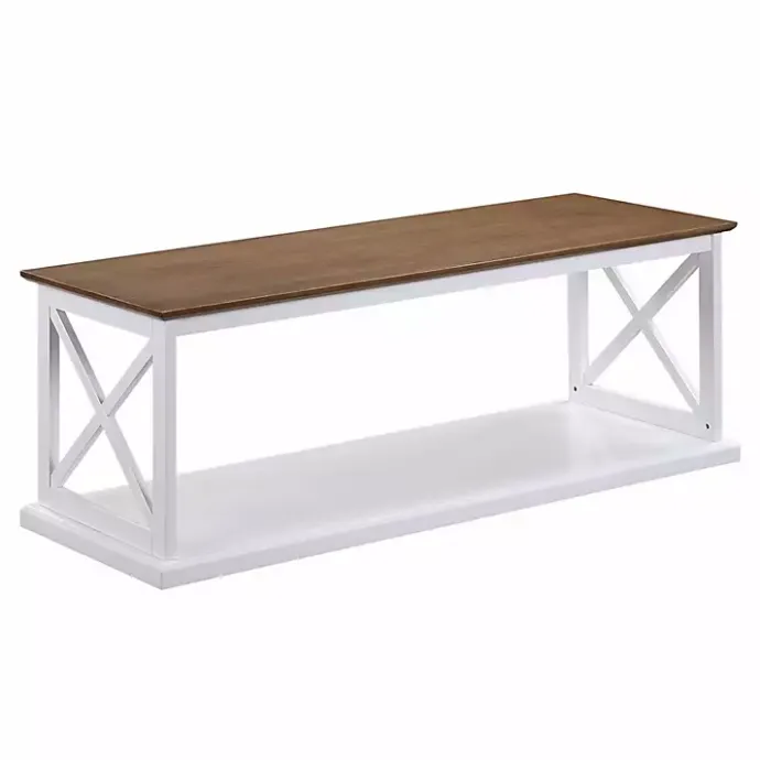 Kirklands Home Two-Tone Double X Sides Coffee Table White