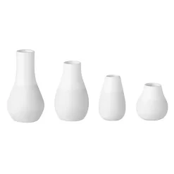 Kirklands Home Two-Toned Mini Vases, Set of 4 White