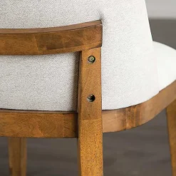 Kirklands Home Upholstered Cassie Dining Chairs, Set of 2 White