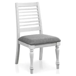 Sale Kirklands Home White Upholstered Claire Dining Chairs, Set of 2 Gray