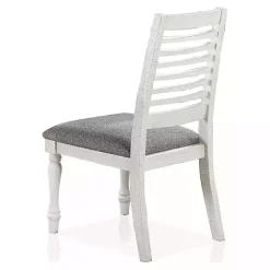 Sale Kirklands Home White Upholstered Claire Dining Chairs, Set of 2 Gray
