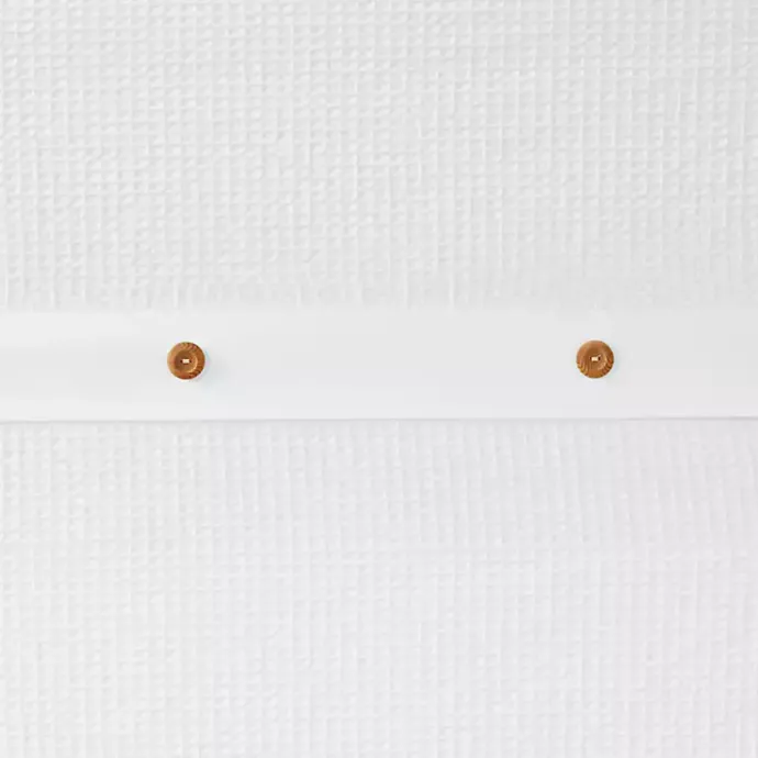 New Kirklands Home Waffle Weave Cotton Shower Curtain White