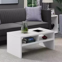 Outlet Kirklands Home Wakefield Shelf Coffee Table White