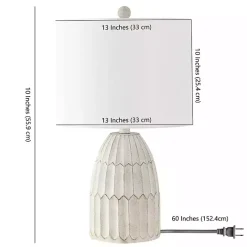 Sale Kirklands Home Weathered Geometric Table Lamp White