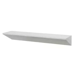 Clearance Kirklands Home White Wedge Wood Large Floating Shelf