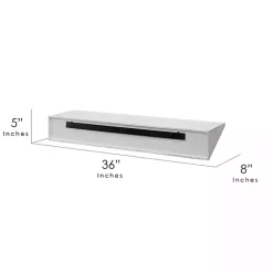 Clearance Kirklands Home White Wedge Wood Large Floating Shelf