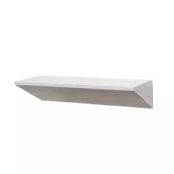 Clearance Kirklands Home White Wedge Wood Small Floating Shelf