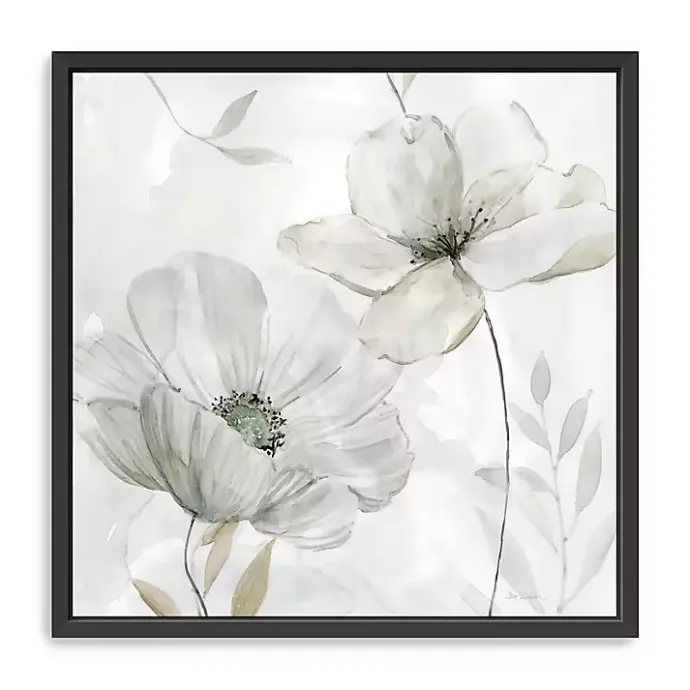New Kirklands Home White Whispers II Framed Canvas Art Print, 22x22