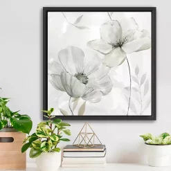 New Kirklands Home White Whispers II Framed Canvas Art Print, 22x22