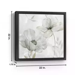 New Kirklands Home White Whispers II Framed Canvas Art Print, 22x22