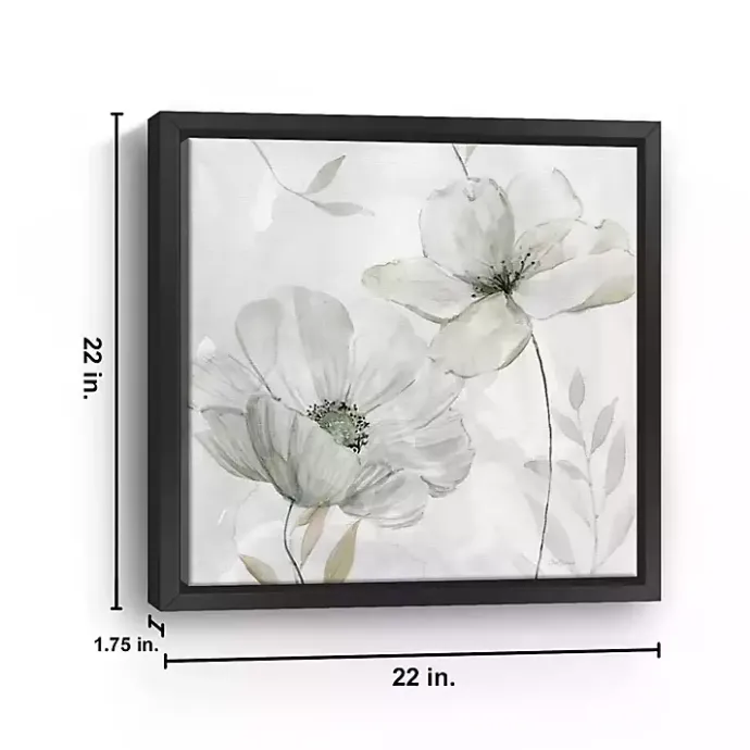 New Kirklands Home White Whispers II Framed Canvas Art Print, 22x22