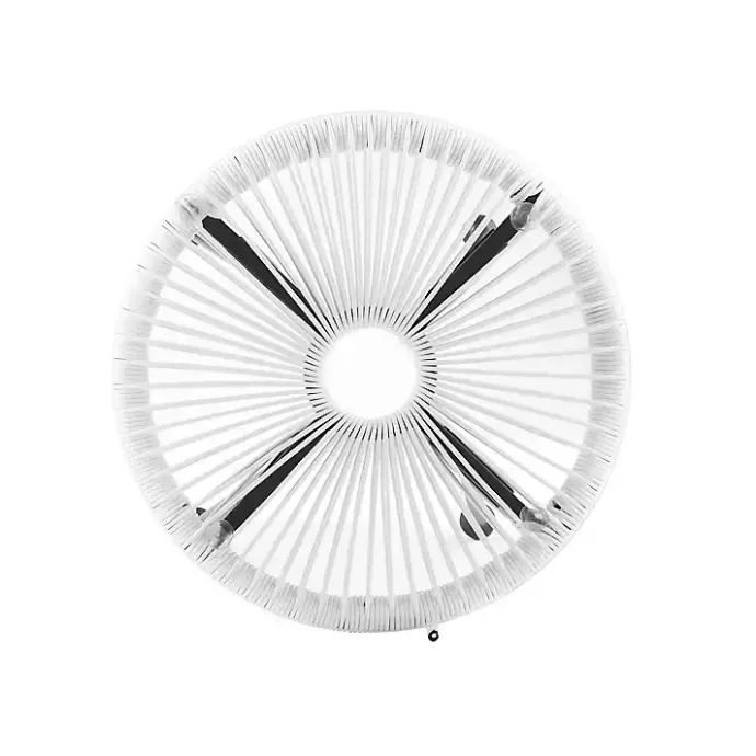 Hot Kirklands Home Wicker and Glass Top Outdoor Side Table White