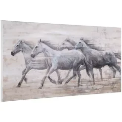 Clearance Kirklands Home Wild Horses Canvas Art Print White