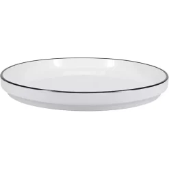 Hot Kirklands Home with Black Rims 16-pc. Dinnerware Set White