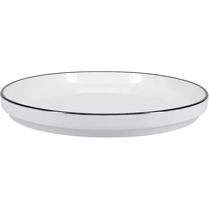 Hot Kirklands Home with Black Rims 16-pc. Dinnerware Set White