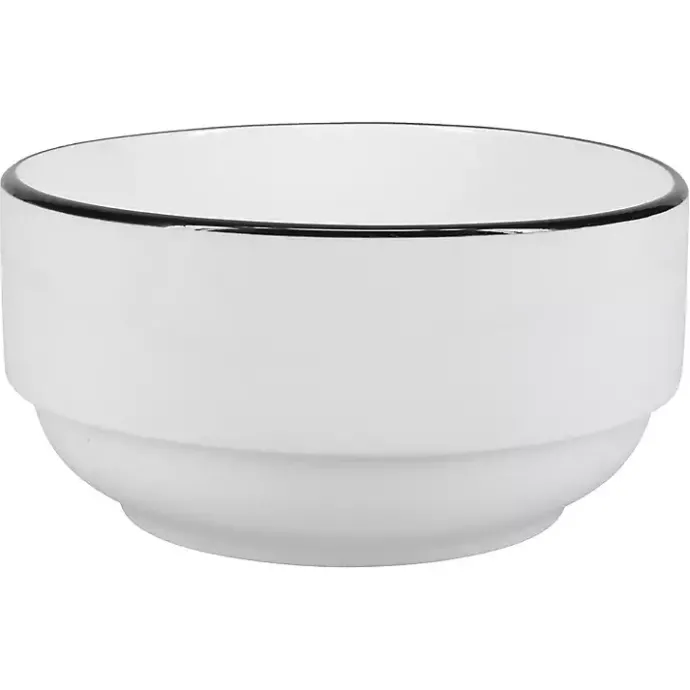 Hot Kirklands Home with Black Rims 16-pc. Dinnerware Set White