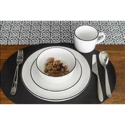 Hot Kirklands Home with Black Rims 16-pc. Dinnerware Set White