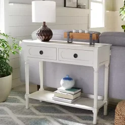 Clearance Kirklands Home Wood Allura Console Table White