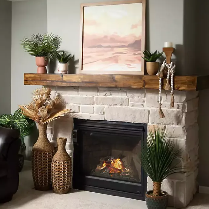 Sale Kirklands Home White Wood and Jute Beaded Garlands, Set of 2