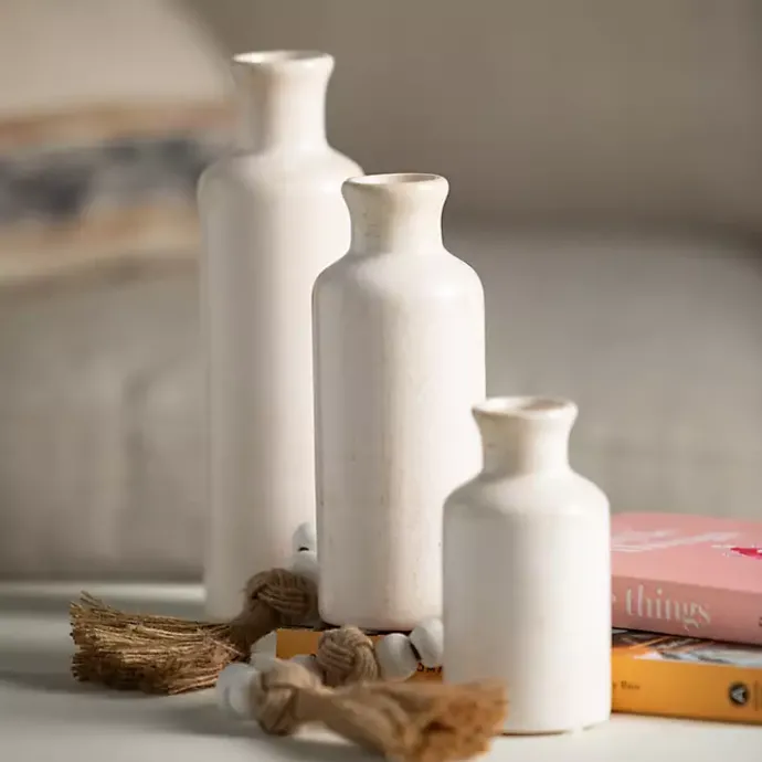 Sale Kirklands Home White Wood and Jute Beaded Garlands, Set of 2