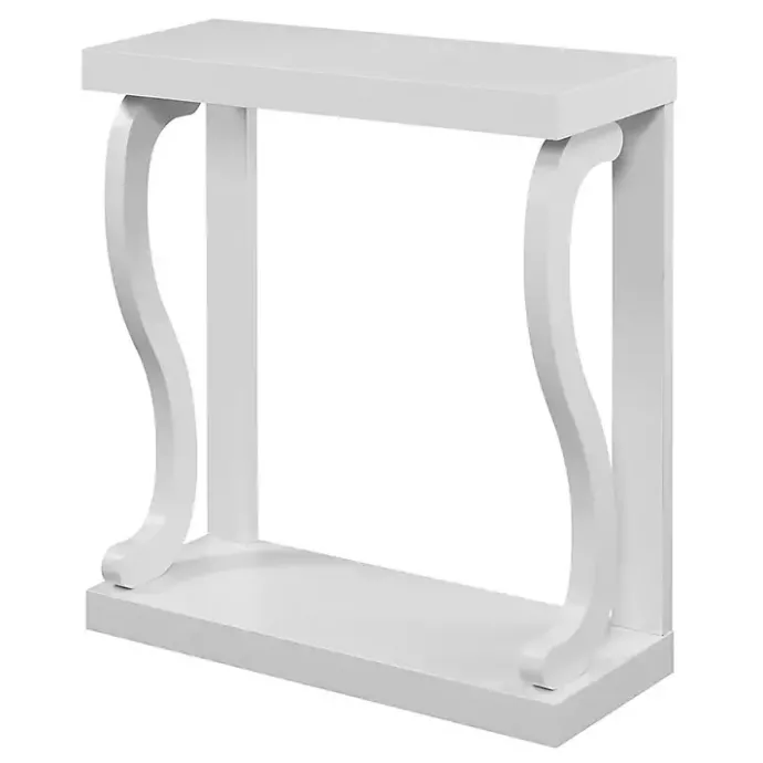Discount Kirklands Home Wood Curved Sides Console Table White