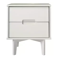 Hot Kirklands Home Wood Cut-Out Handle Nightstand White
