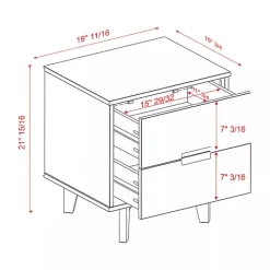 Hot Kirklands Home Wood Cut-Out Handle Nightstand White