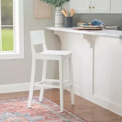 Clearance Kirklands Home Wood Devin Bar Stools, Set of 2 White