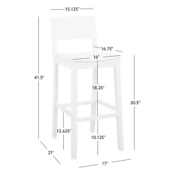 Clearance Kirklands Home Wood Devin Bar Stools, Set of 2 White