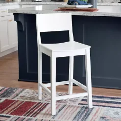 Discount Kirklands Home Wood Devin Counter Stools, Set of 2 White