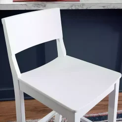 Discount Kirklands Home Wood Devin Counter Stools, Set of 2 White