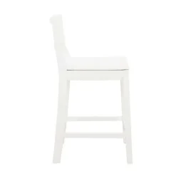 Discount Kirklands Home Wood Devin Counter Stools, Set of 2 White