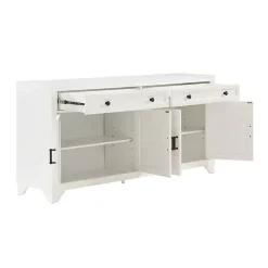 Outlet Kirklands Home Wood 4-Door Sideboard Cabinet White